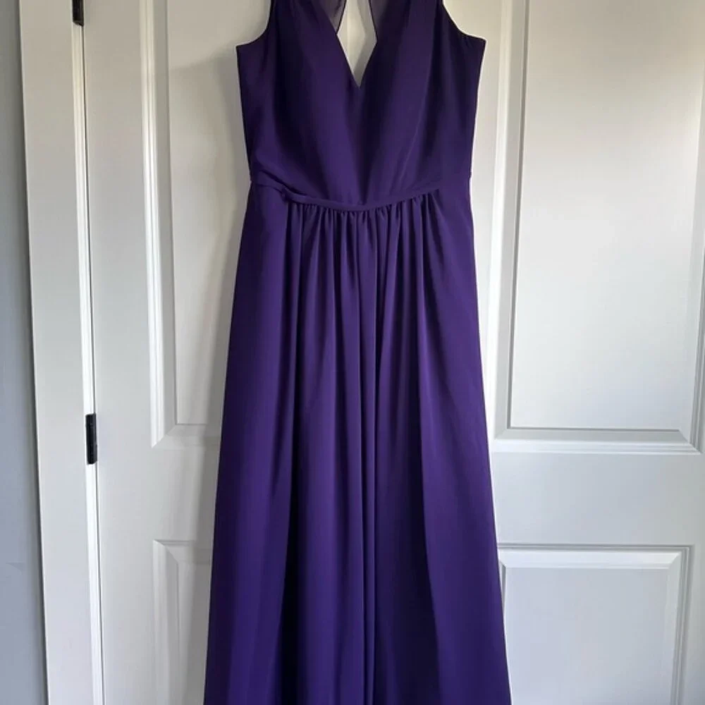 DaVinci Bridesmaids | Eggplant Purple Formal Gown Style# 60385 Dress | Size 16 - Picture 5 of 16